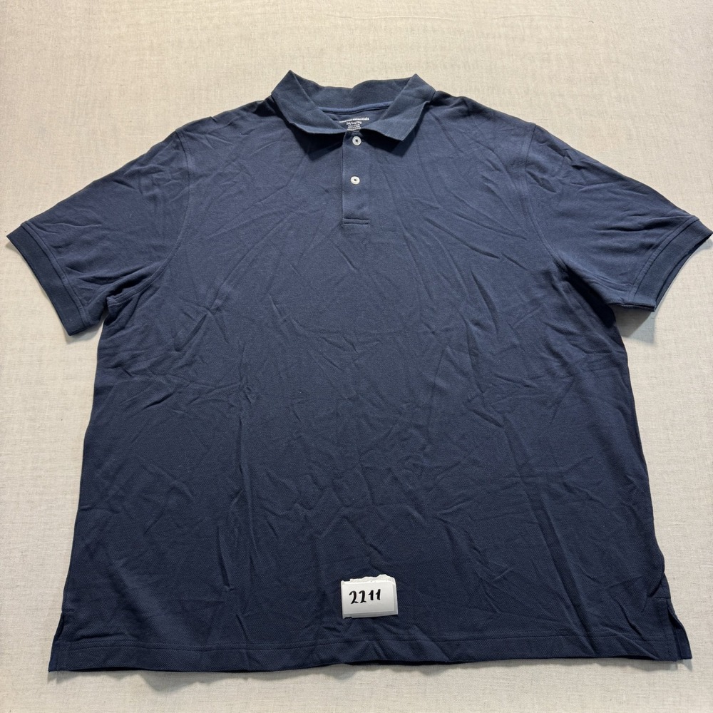 Amazon Essentials Polo Shirt Mens Sz 2XL Navy Blue New Without Tags